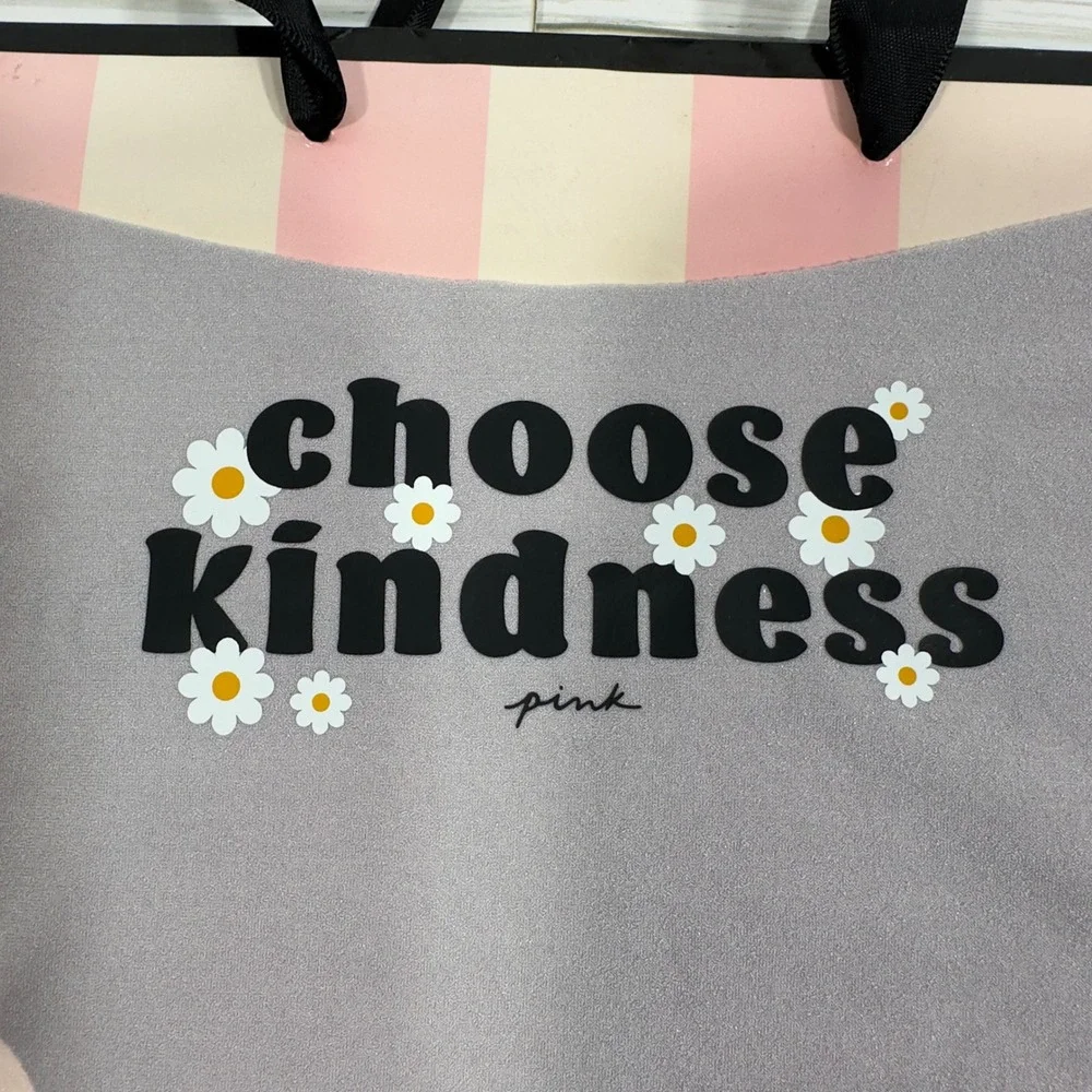 PINK Victoria's Secret Gray Choose Kindness Seamless Thong Panties‎ M